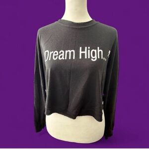 Black 'Dream High' Women's Crop Shirt